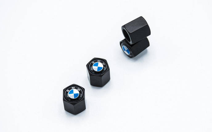 Ковпачки на ніпель з логотипом авто BMW і брелком AIR CAP логотип БМВ, фото 2
