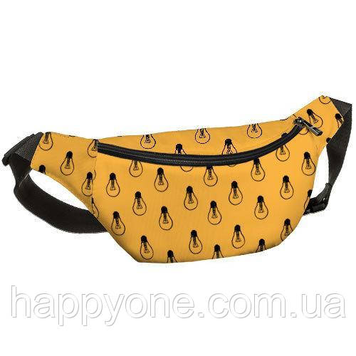 Сумка бананка BUMBAG Лампочки