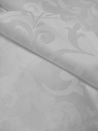 Тканинна серветка сервірувальна 46см х 46см біла жаккард,вензель Atteks - 1516, фото 3