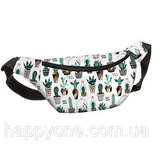Сумка бананка BUMBAG Кактуси