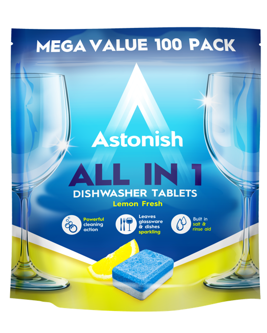 Таблетки для посудомийних машин Astonish All in 1 Lemon fresh 42 шт