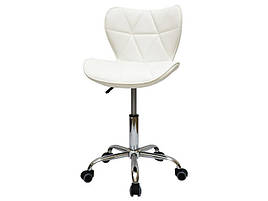 Стілець для майстра косметолога, манікюру та для майстрів салону краси Білий мод 161 { H 44-58см }
