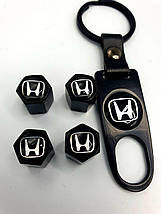 Ковпачки на ніпель з логотипом авто Honda і брелком AIR CAP логотип Хонда, фото 2