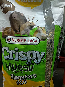 Versele-Laga Crispy Muesli Hamster КРІСПІ МЮСЛИ ХОМ'ЯК корм для хом'яків, щурів, мишей, піщанок, 20 кг