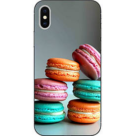 Чохол з картинкою силіконовий для Iphone XS Французький макаронів