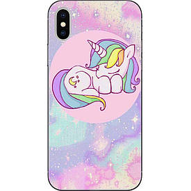 Чохол з картинкою силіконовий для Iphone XS Сплячий єдиноріг