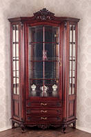 Угловая деревянная витрина в классическом стиле "Регина"