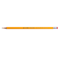 Карандаш графитовый JOBMAX HB с ластиком желтый корп. BM.8515