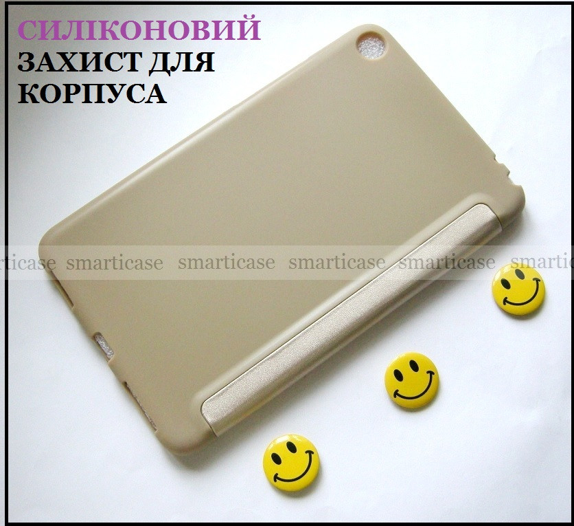 Xiaomi Mi pad 4 Gold чехол книжка золотой умный с силиконовым бампером Soft TPU - фото 3 - id-p1002462270