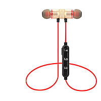 Бездротові навушники Bluetooth з мікрофоном Alitek S8 Sport Stereo Red/Gold