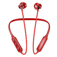 Навушники бездротові Bluetooth з мікрофоном Alitek H18 Neck Band Sport Stereo Red