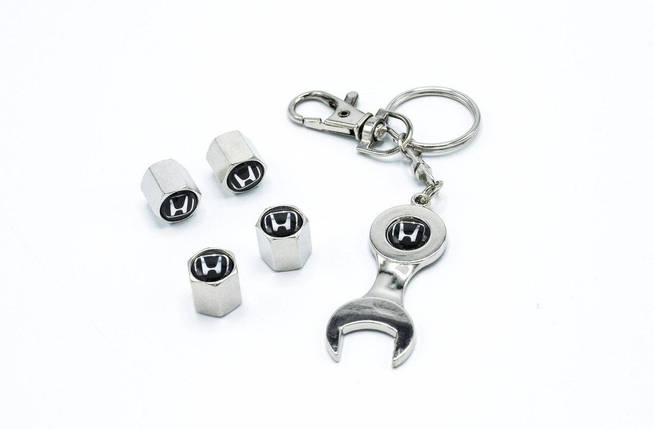 Ковпачки на ніпель з логотипом Honda і брелком ключиком TIRE VALVES YX-088 логотип Хонда, фото 1