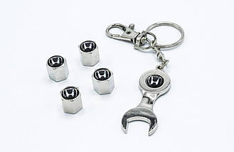 Ковпачки на ніпель з логотипом Honda і брелком ключиком TIRE VALVES YX-088 логотип Хонда, фото 3