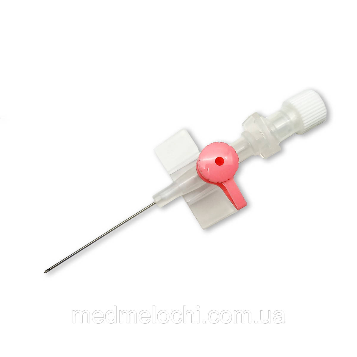Катетер внутрішньовенний G20 з ін'єкційним портом Igar Unoflon, рожевий