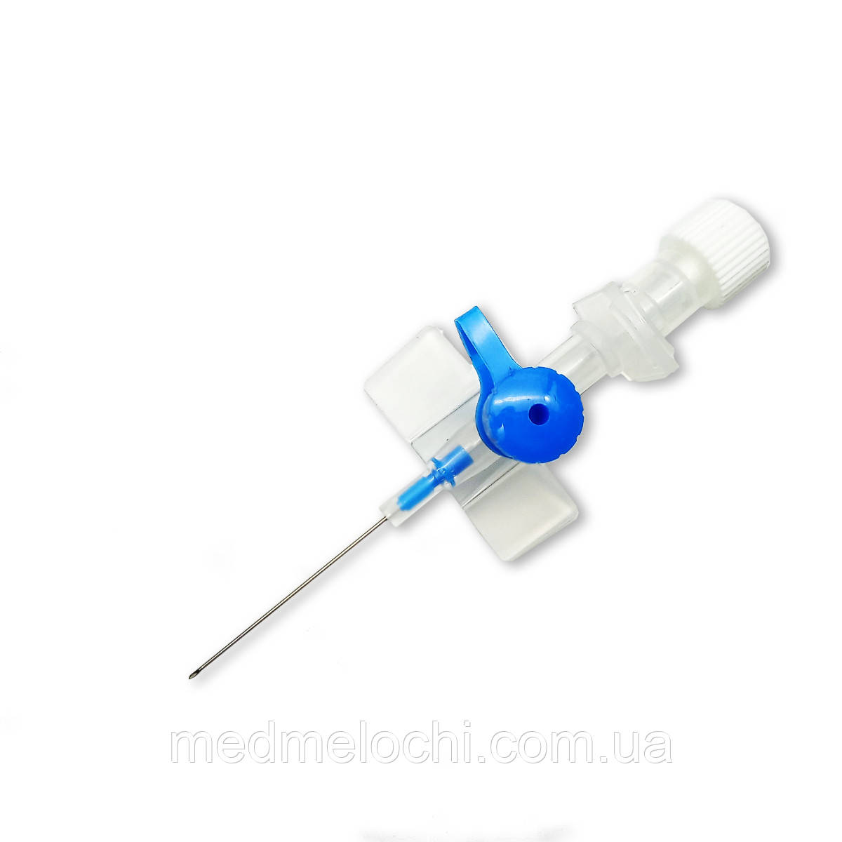 Катетер внутрішньовенний G22 з ін'єкційним портом Igar Unoflon, синій