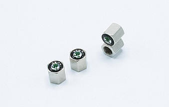 Ковпачки на ніпель з логотипом Skoda і брелком ключиком TIRE VALVES YX-088 логотип Шкода, фото 4