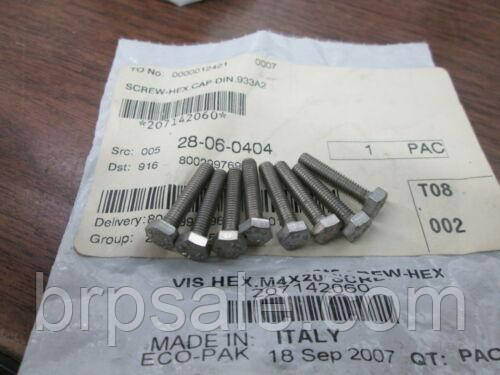 Гвинт M4X20 Sea-Doo BRP Screw nex. cap Din 933A2 *SCREW HEX. M4X20