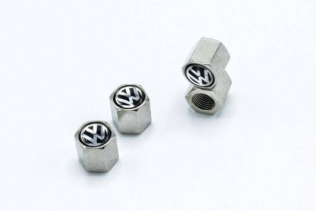 Ковпачки на ніпель з логотипом Volkswagen і брелком ключиком TIRE VALVES YX-088 логотип Фольцваген, фото 2