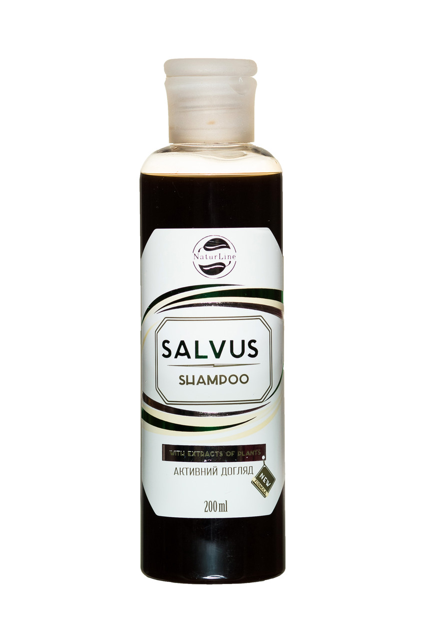 Натуральний шампунь Salvus Посилена формула на рослинних екстрактах без SLS, SLES, парабенів