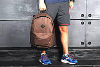 Рюкзак Nike городской стильный кожаное дно черное, цвет коричневый