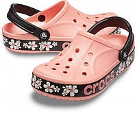 Кроксы женские Bayaband Graphic II Clog Melon/Floral коралловые с цветами, оригинал