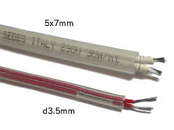Силіконовий кабель нагрівання 40 Вт секційний постійної потужності Sedes 5х7мм