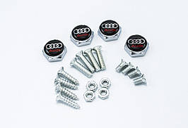 Болти для номерного знака YEK з логотипом AUDI, набір болтів для номерів логотип Ауді