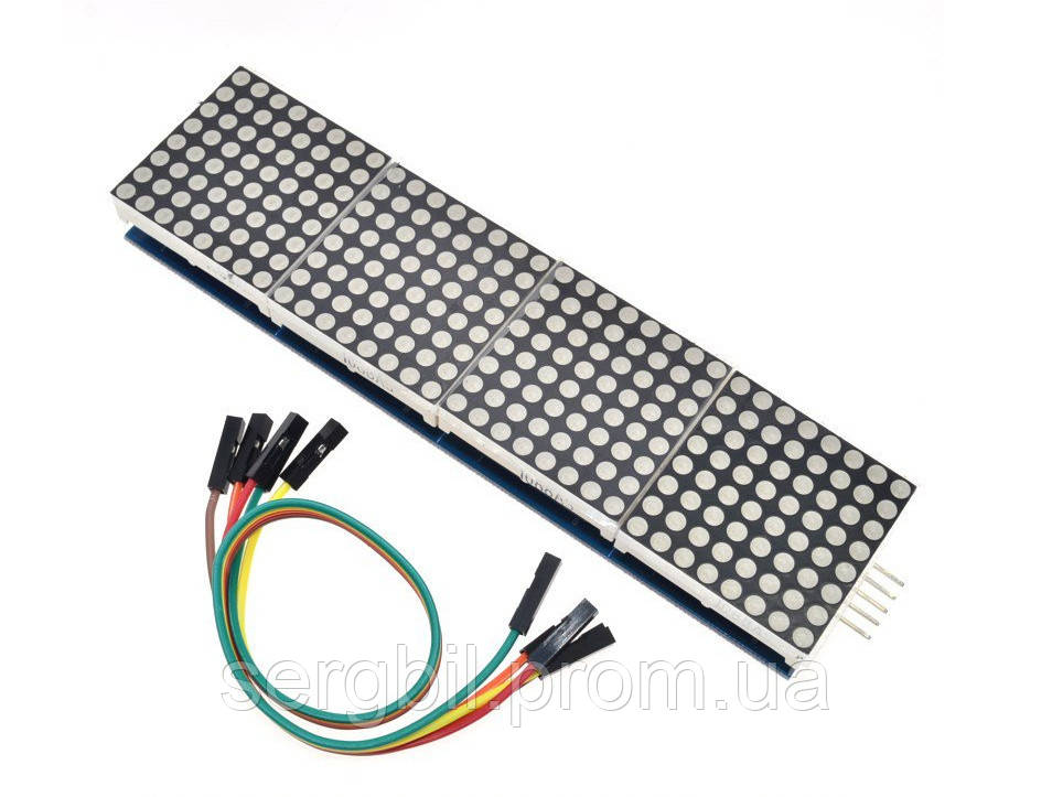 Матричний СВІТЛОДІОДНИЙ модуль 8x32 з контролером MAX7219, 3мм LED, 3,2х12,8см
