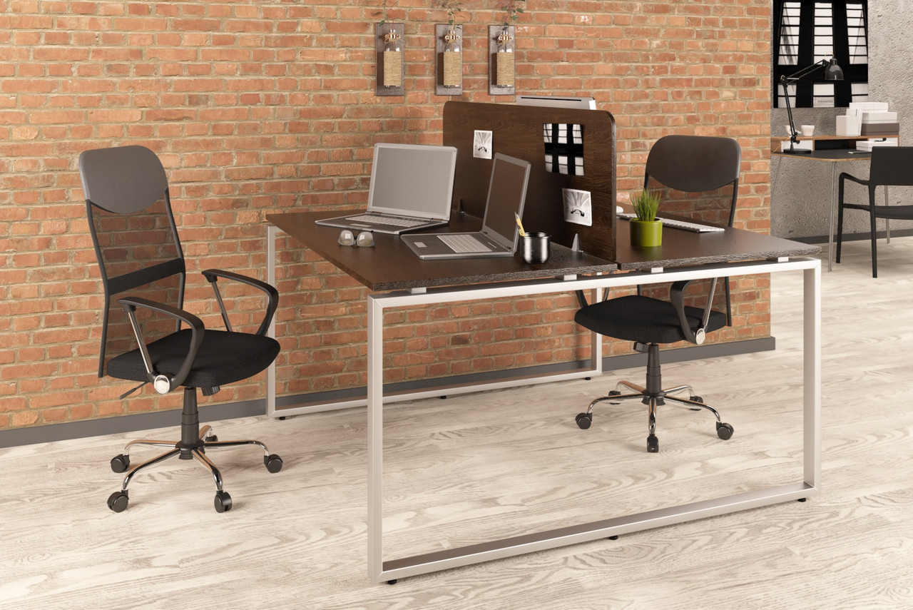 Подвійний стіл Q-140 Loftdesign офісний Венге-корсика