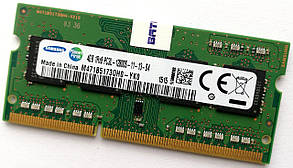 Оперативна пам'ять для ноутбука Samsung SODIMM DDR3L 4Gb 1600MHz PC3L-12800S 1R8 CL11 (M471B5173QH0-YK0) Б/В