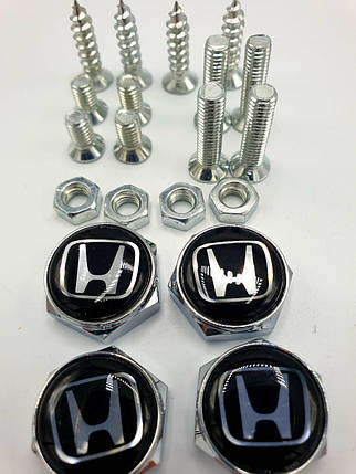 Болти для номерного знака YEK з логотипом HONDA, набір болтів для номерів логотип Хонда, фото 2