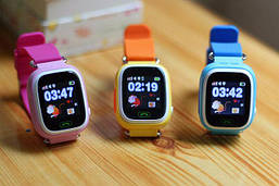 Розумні дитячі годинник Smart Baby Watch Q90 з GPS трекером (Оригінал) рожеві, фото 3