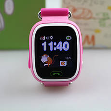 Розумні дитячі годинник Smart Baby Watch Q90 з GPS трекером (Оригінал) рожеві, фото 2