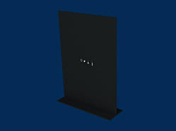 Дисплей під гвоздики на 126 виробів із чорного акрилу