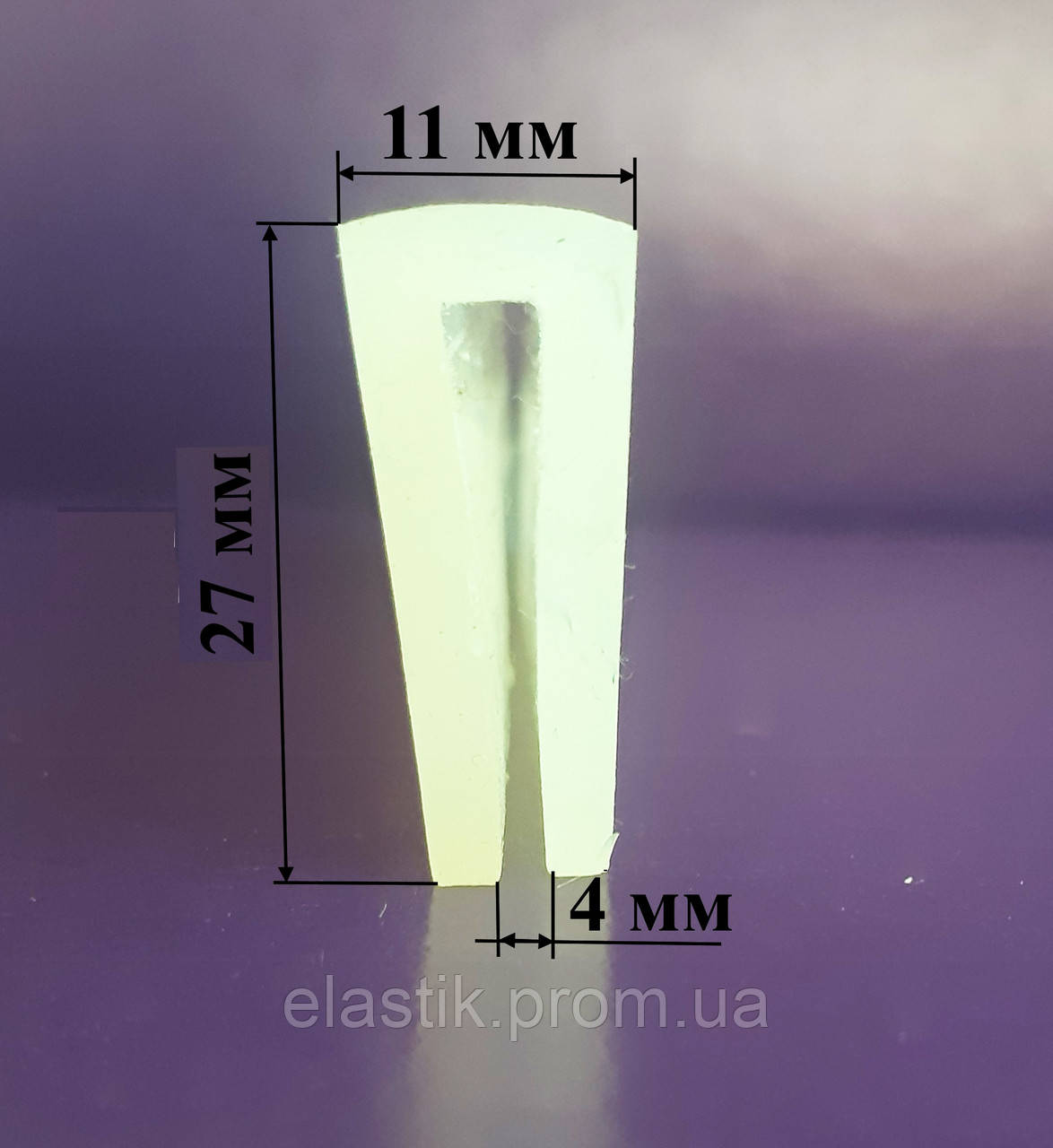 Уплотнитель силиконовый п-образный 27х11 мм (ID#1002711845), цена: 547. ...