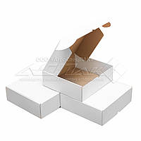 Картонные коробки самосборные 300х300х100, белые