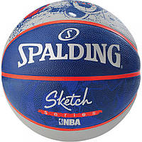 М'яч баскетбольний Spalding NBA Sketch Robot Outdoor Size 7