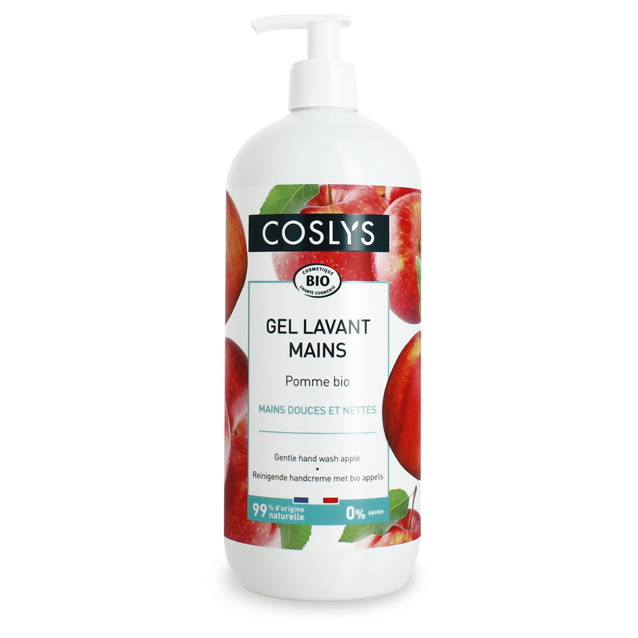 Мыло мягкое для рук с органическим яблоком Coslys,1л