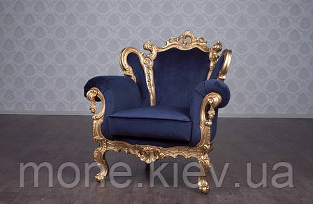 Крісло в стилі бароко "Ізабелла" у тканини, фото 2