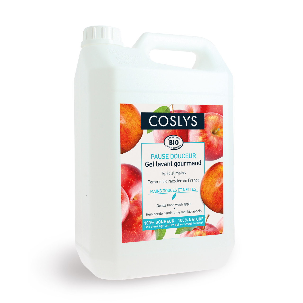 М'яке мило для рук з органічним яблуком Coslys,5 л