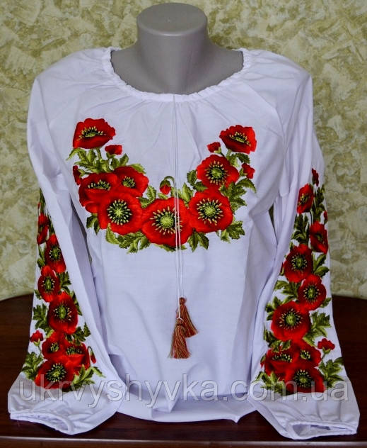 Вишита блузка "Маки"