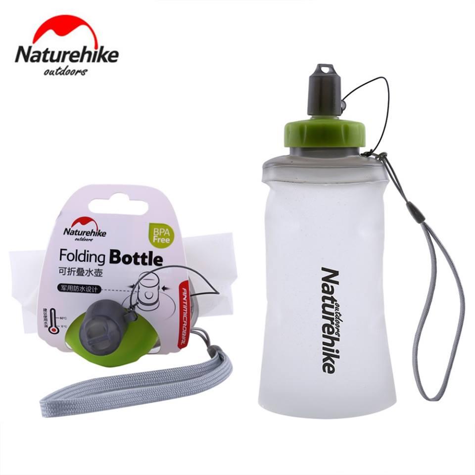 Туристична силіконова пляшка складана для води спортивна Naturehike 750 ml
