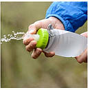 Туристична силіконова пляшка складана для води спортивна Naturehike 750 ml, фото 7