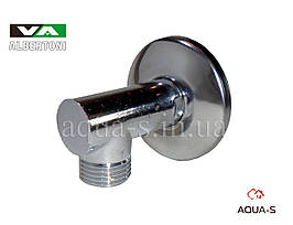 Куточок настінний Albertoni Linea DN 1/2"x1/2" хромований (для душової лійки) Італія