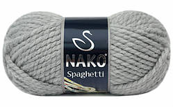 Nako SPAGHETTI ( Спагетті ) № 195 світло-сірий (Вовна з акрилом, нитки для в'язання)
