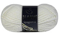 Nako SPAGHETTI ( Спагетті ) № 208 білий (Вовна з акрилом, нитки для в'язання)