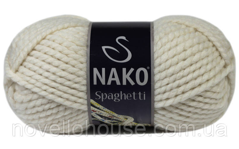 Nako SPAGHETTI ( Спагетті ) № 288 слонова кістка (Вовна з акрилом, нитки для в'язання)