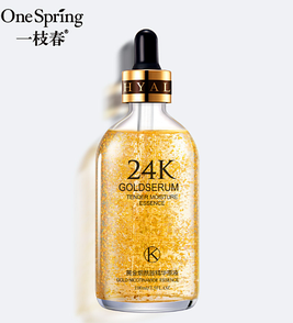 Сироватка для обличчя One Spring 24K Gold з частинками 24 к золота та гіалуроновою кислотою. 100 мл