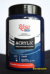 Фарба акрилова, Синя, 400 мл, ROSA Studio