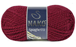 Nako SPAGHETTI ( Спагетті ) № 3630 темно-червоний (Вовна з акрилом, нитки для в'язання)